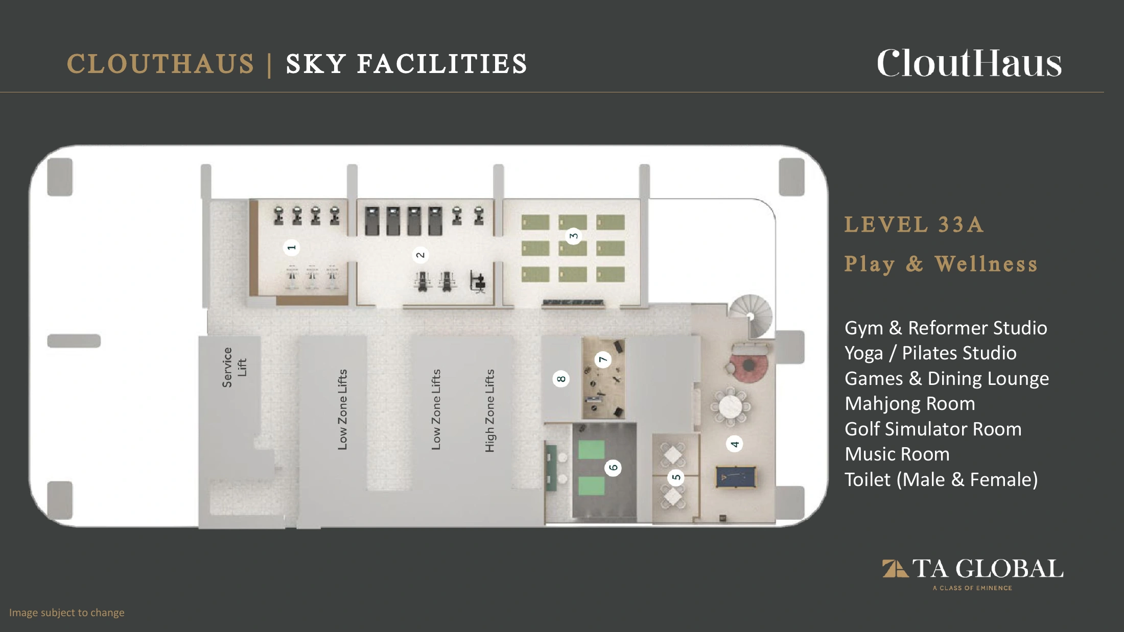 CloutHaus Level 33A facilities plan