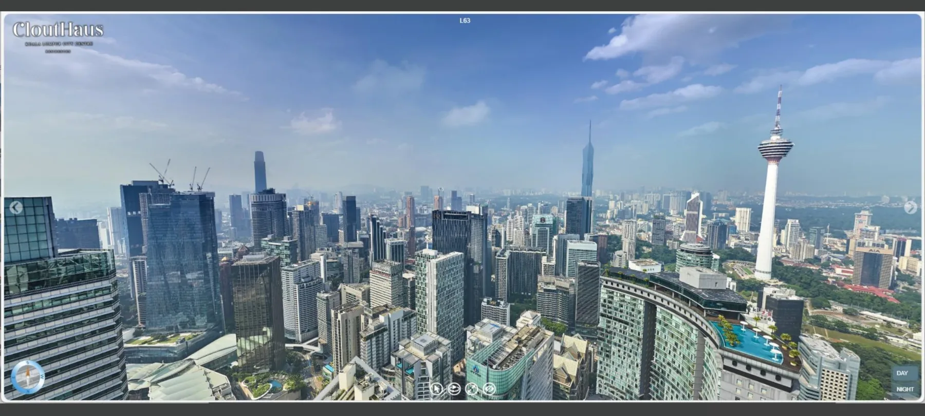 Representative Level 63 view towards TRX, Merdeka 118 and KL Tower
