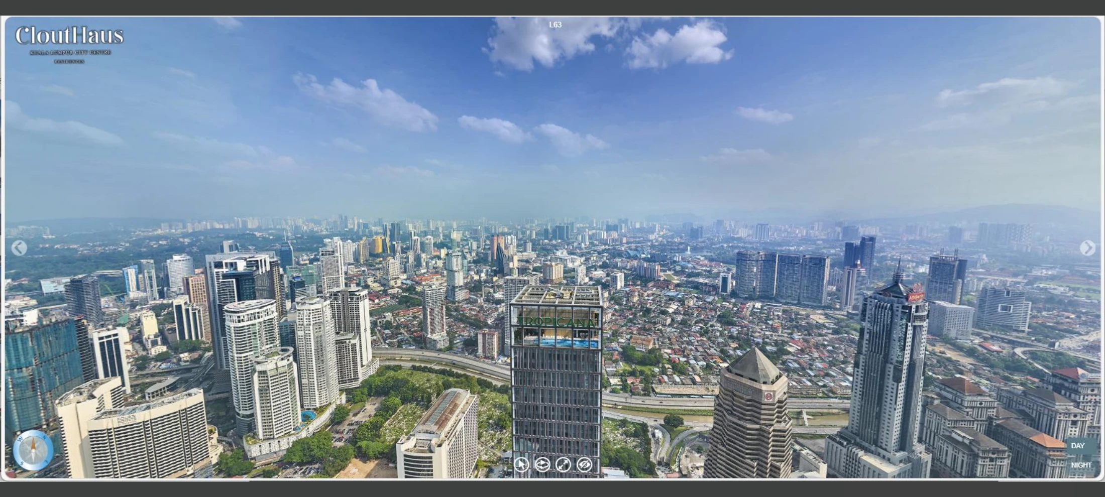 Representative Level 63 view towards the northern skyline